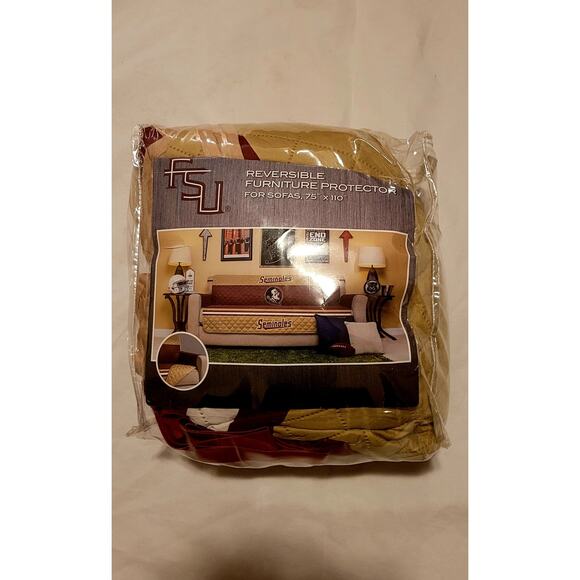 Reversible furniture couch cover protector Florida Seminoles for sofas 75x110 in - Picture 9 of 10